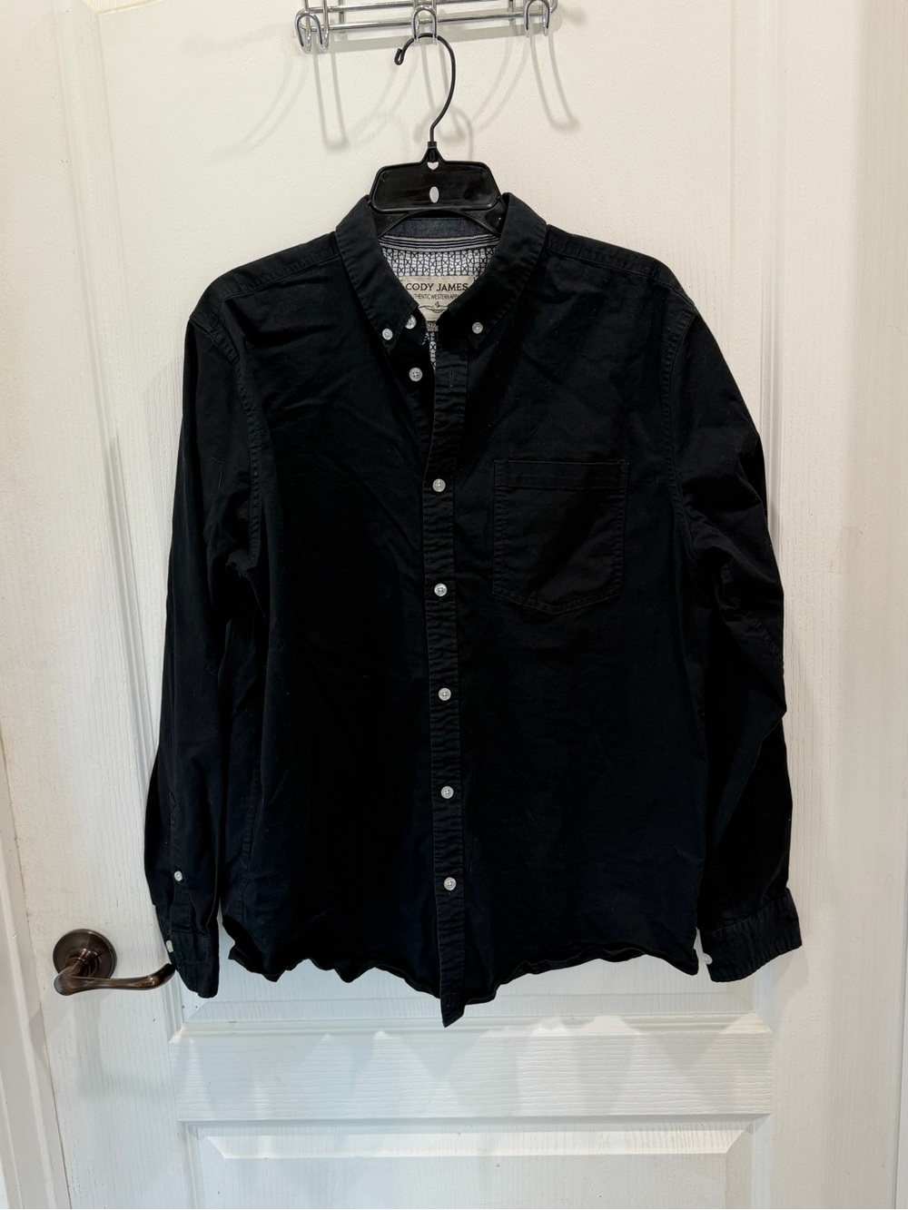 Men's Black Button-Down Casual Dress Shirt - Cody James